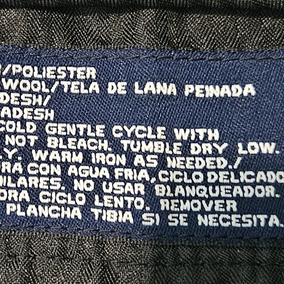 Na STAFFORD performance mens Dress Pants SIZE 38x34 COLOR BLACK POLYESTER/WOOL - Picture 8 of 10